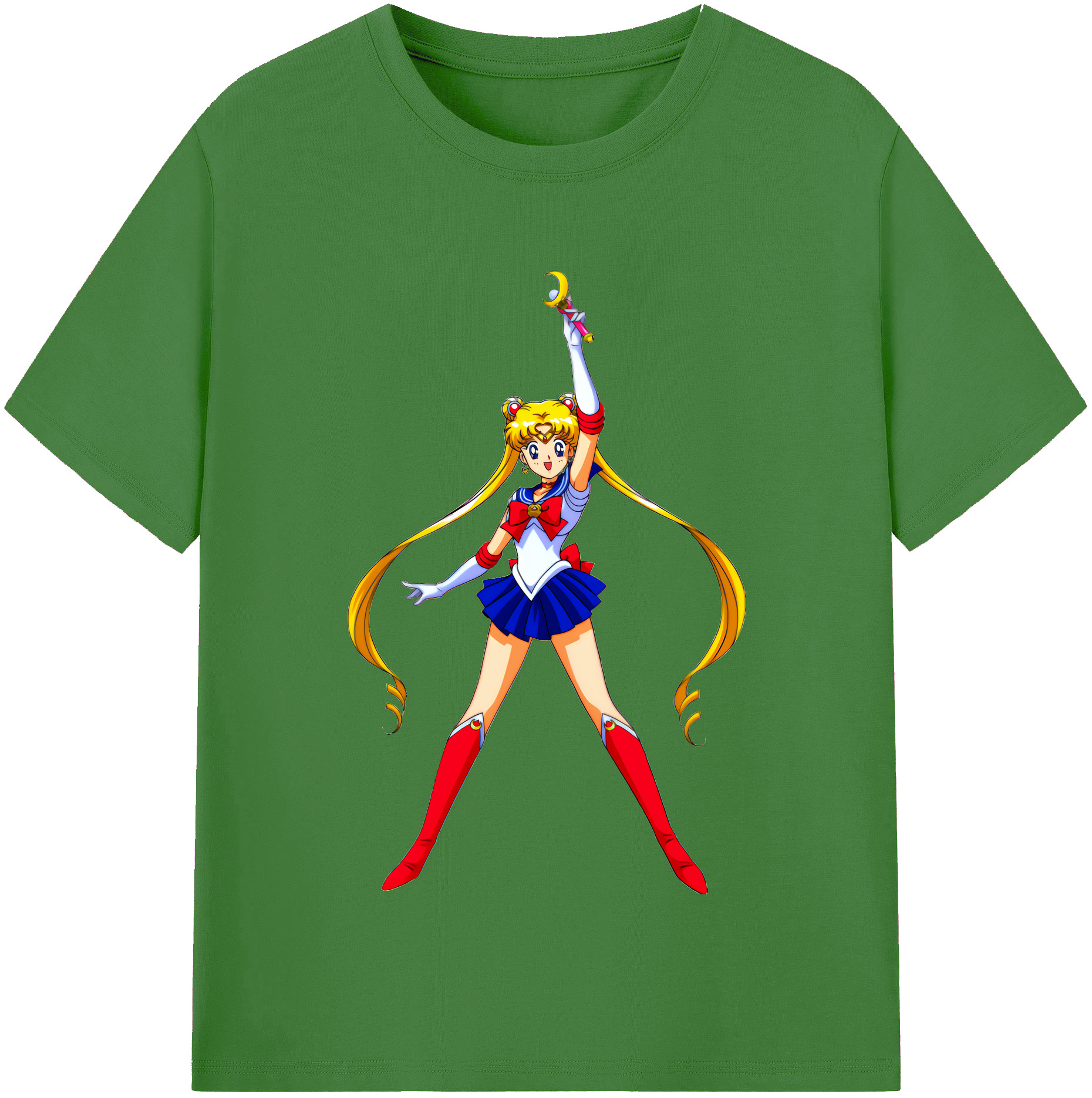 （画像用） 美少女戦士セーラームーン 月野 うさぎ つきの うさぎ Sailor Moon Tsukino Usagi レディースカジュアルプリントTシャツ（綿100％）